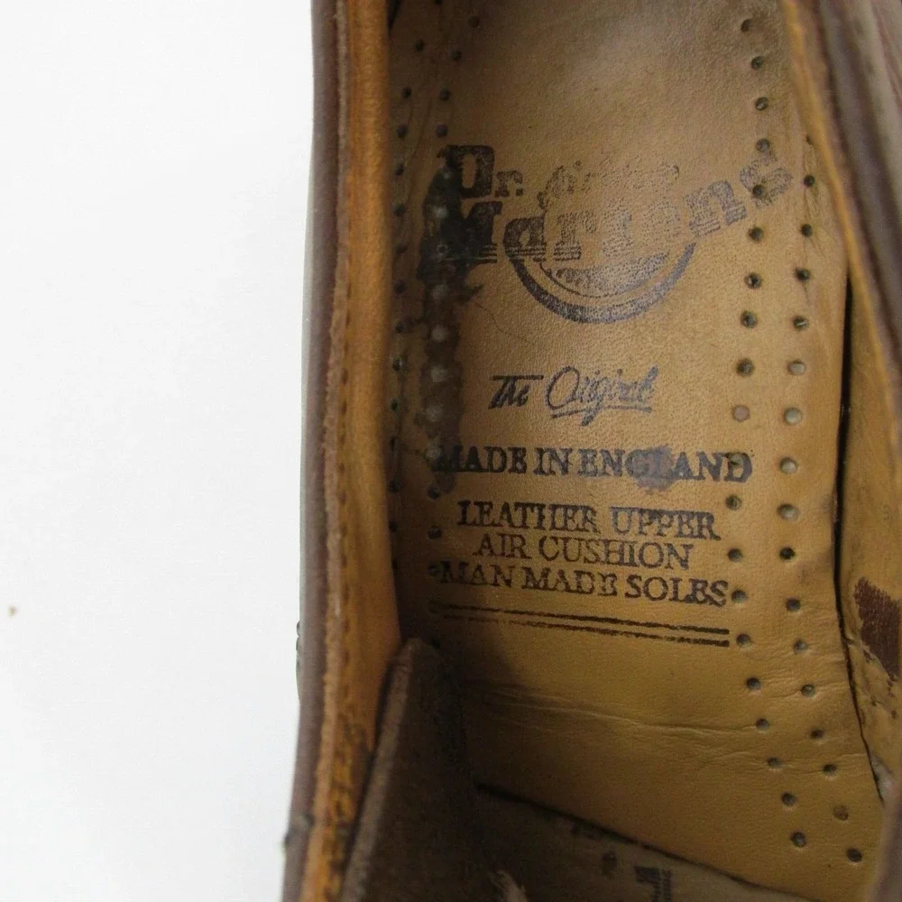 Dr. Martens Kids Shoes Oxford Brown Leather UK 11 / US 12 Made In England Low